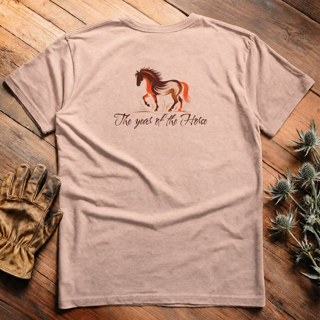 Year Of The Horse - Everyday Tee Back Print - Image 3