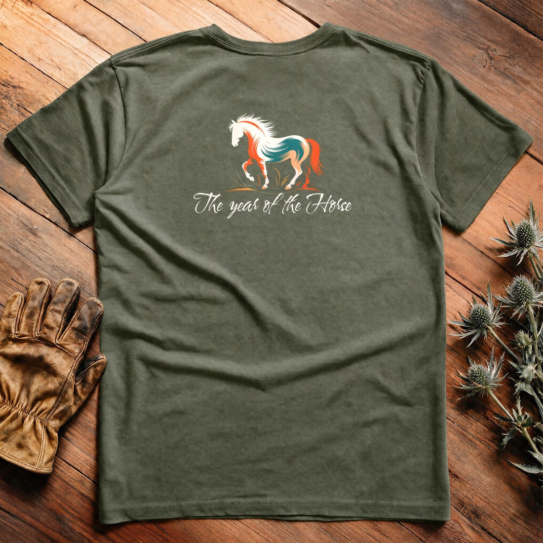 Year Of The Horse - Everyday Tee Back Print - Image 5