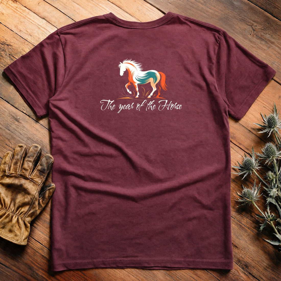 Year Of The Horse - Everyday Tee Back Print - Image 4