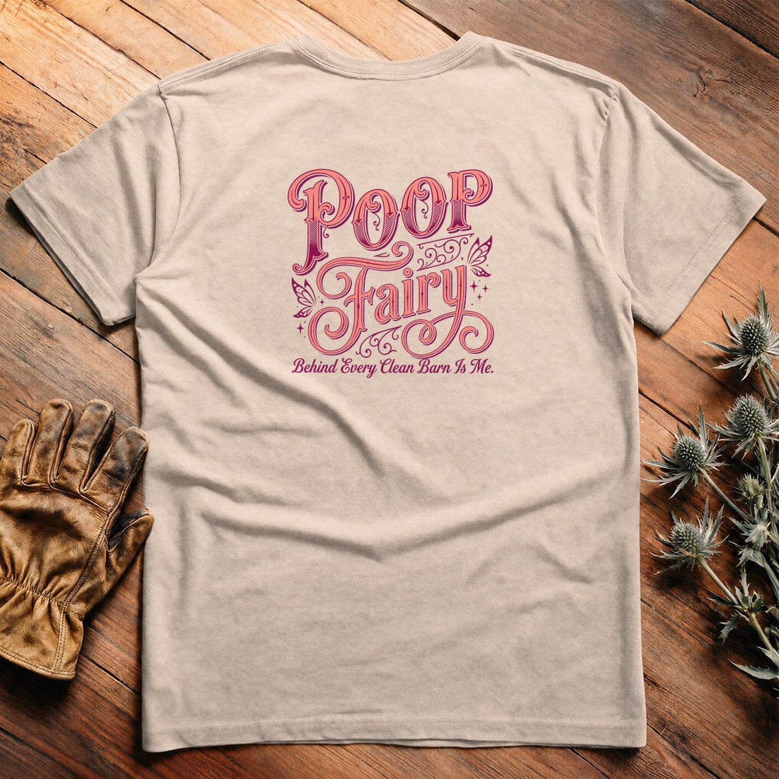 Poop Fairy - Everyday Tee Back Print - Image 5